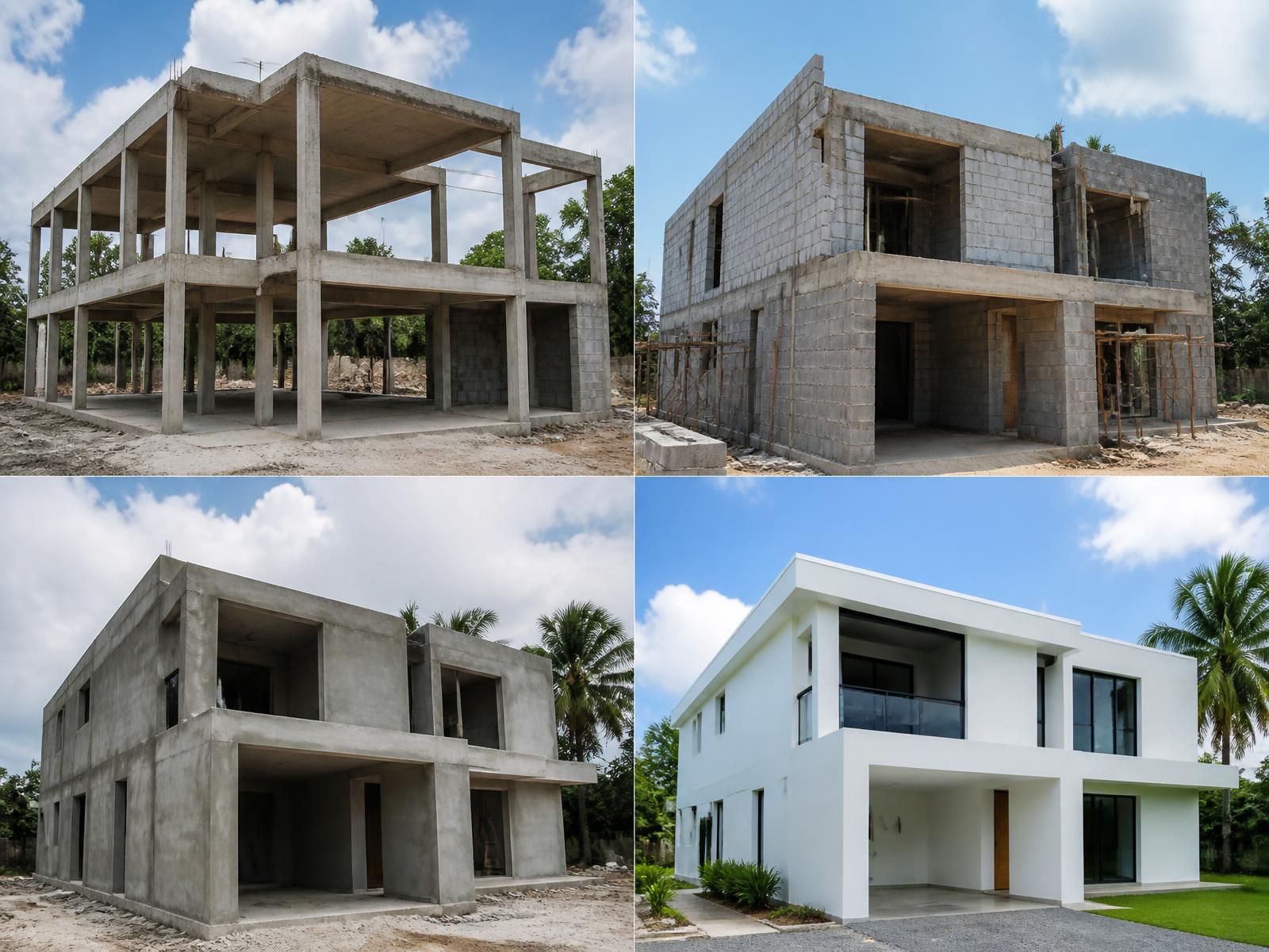 Estructura de concreto en etapa de obra negra