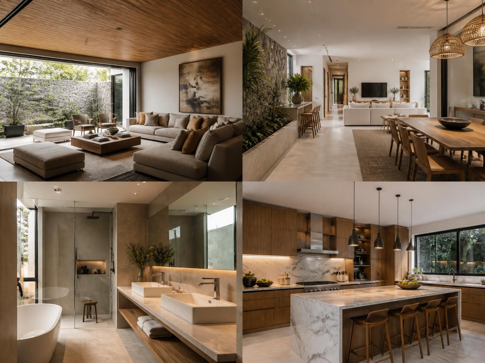Sala residencial remodelada